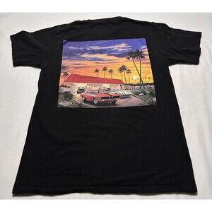 In-n-Out Burger UTAH Black T-shirt Adult Small Silkscreened Back Sunset USA Made